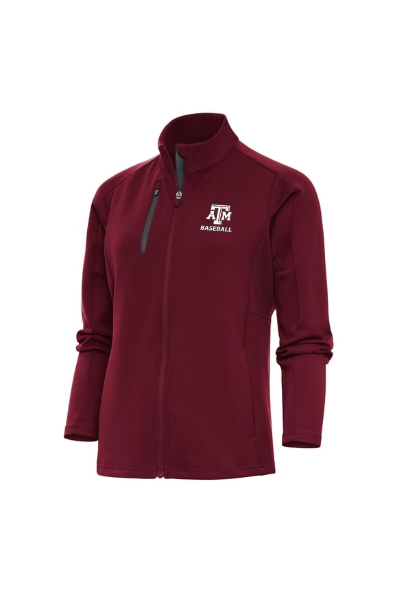 Women's Antigua  Maroon Texas A&M Aggies Baseball Generation Full-Zip Jacket