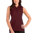 thumbnail image 1 of Women's Antigua Maroon Texas State Bobcats Tribute Sleeveless Polo, 1 of 1