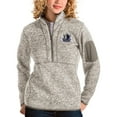 thumbnail image 1 of Women's Antigua Natural Dallas Mavericks Fortune Quarter-Zip Pullover Jacket, 1 of 1