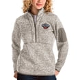 thumbnail image 1 of Women's Antigua Natural New Orleans Pelicans Fortune Quarter-Zip Pullover Jacket, 1 of 1