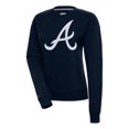 thumbnail image 1 of Women's Antigua  Navy Atlanta Braves Victory Chenille Pullover Sweatshirt, 1 of 1