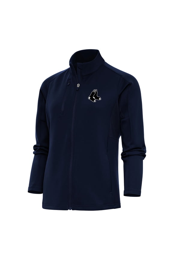 Women's Antigua Navy Boston Red Sox Brushed Metallic Generation Full-Zip Jacket