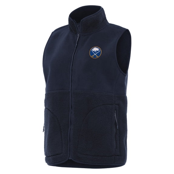 Women's Antigua Navy Buffalo Sabres Nostalgic Full-Zip Vest