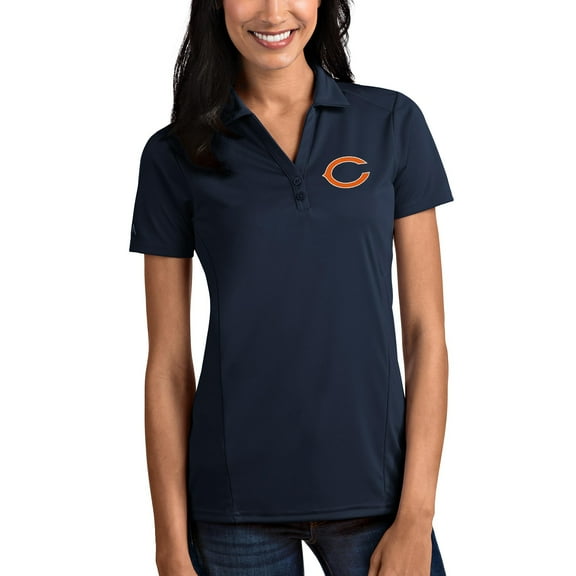 Women's Antigua Navy Chicago Bears Tribute Polo