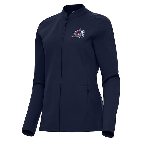 Women's Antigua Navy Colorado Avalanche Regard Full-Zip Jacket
