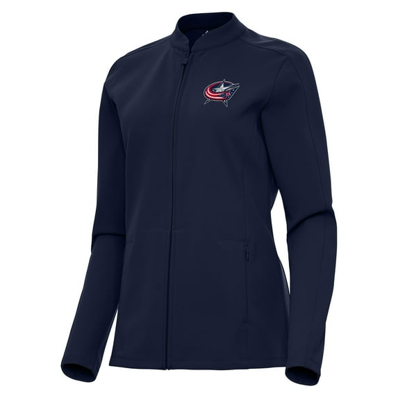 Women's Antigua Navy Columbus Blue Jackets Regard Full-Zip Jacket