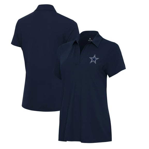 Women's Antigua  Navy Dallas Cowboys Era V-Neck Polo