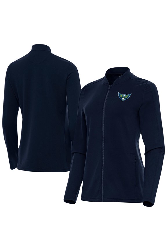 Women's Antigua Navy Dallas Wings Continual Full-Zip Jacket