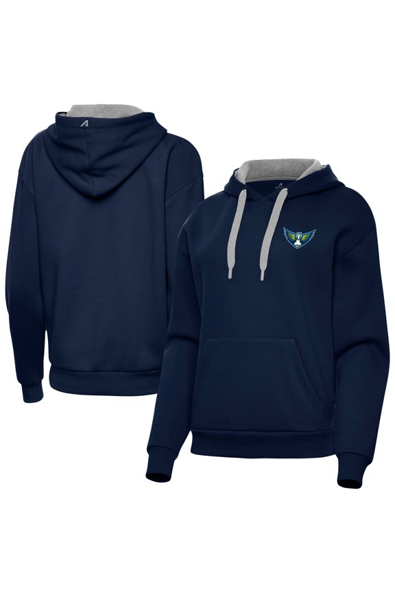 Women's Antigua Navy Dallas Wings Victory Pullover Hoodie