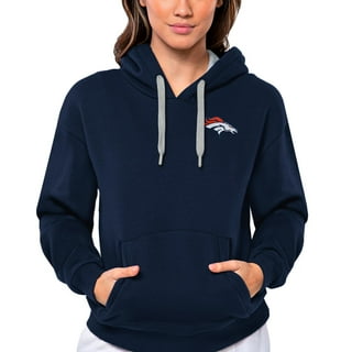 Antigua Women's Denver Broncos Navy Heather Polo