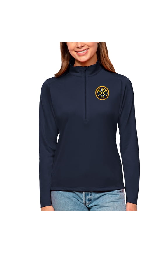 Women's Antigua Navy Denver Nuggets Tribute Half-Zip Top