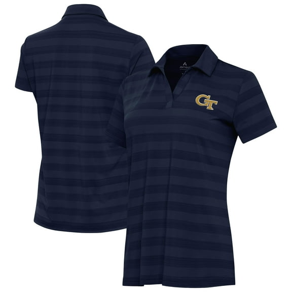 Women's Antigua Navy Georgia Tech Yellow Jackets Tunnel Polo