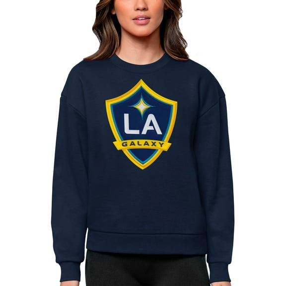 Women's Antigua Navy LA Galaxy Team Logo Victory Pullover Sweatshirt