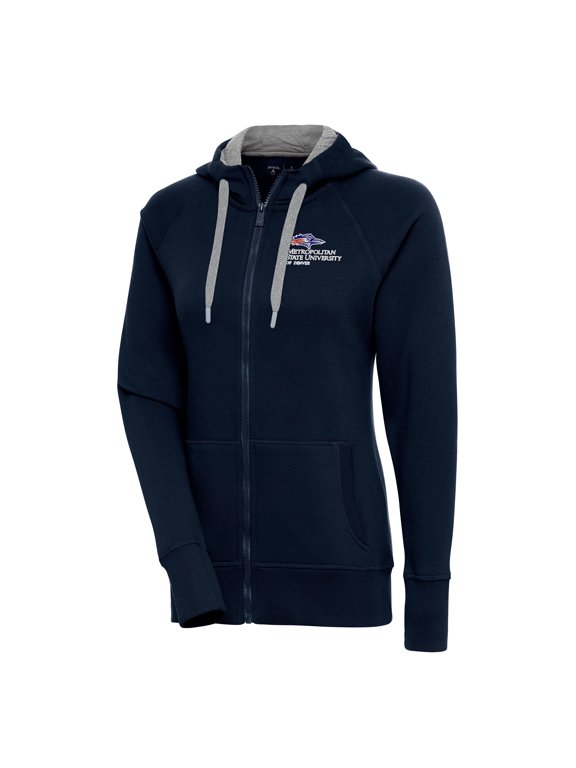 Women's Antigua Navy MSU Denver Roadrunners Victory Full-Zip Hoodie