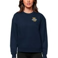 thumbnail image 1 of Women's Antigua Navy Marquette Golden Eagles Logo Victory Crewneck Pullover Sweatshirt, 1 of 1