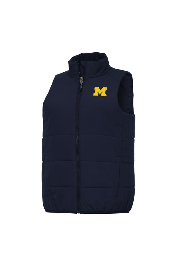 Women's Antigua Navy Michigan Wolverines Experience Full-Zip Vest