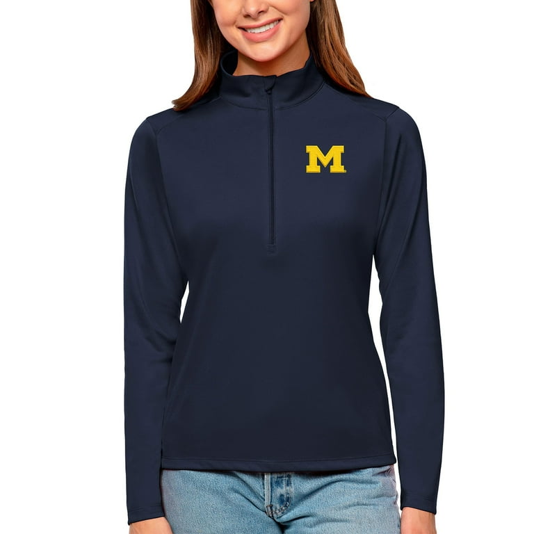 売れ筋商品|||アンティグア カットソー トップス レディース Women's Navy Michigan Wolverines Contemporary Quarter-Zip Hoodie Navy Women's Antigua Navy Michigan Wolverines Tribute Quarter-Zip