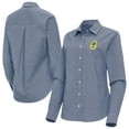 thumbnail image 1 of Women's Antigua Navy Nashville SC Porter Woven Tri-Blend Long Sleeve Button-Up Shirt, 1 of 3