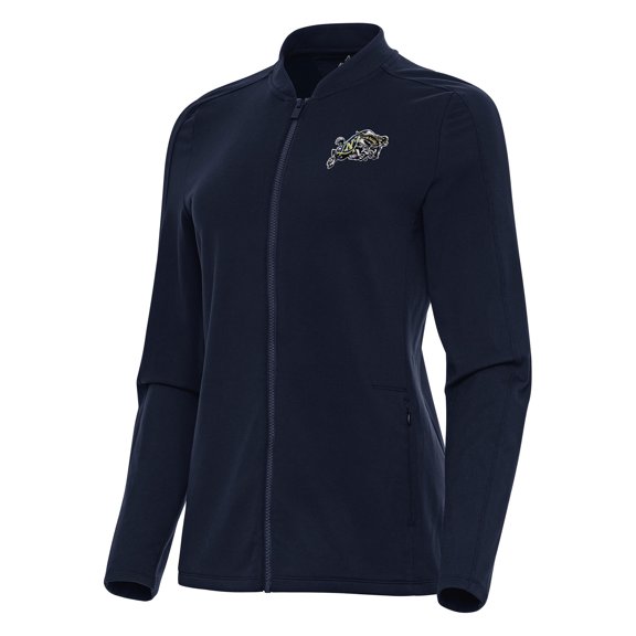 Women's Antigua Navy Navy Midshipmen Continual Full-Zip Jacket