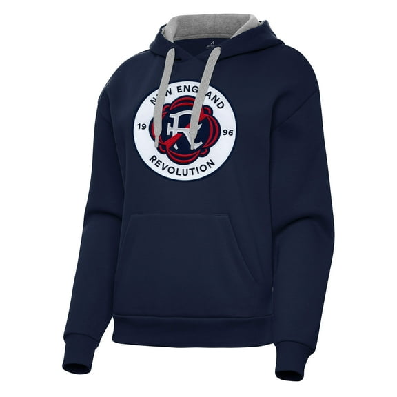 Women's Antigua Navy New England Revolution Victory Pullover Hoodie