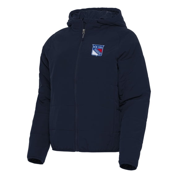 Women's Antigua Navy New York Rangers Universe Full-Zip Puffer Jacket