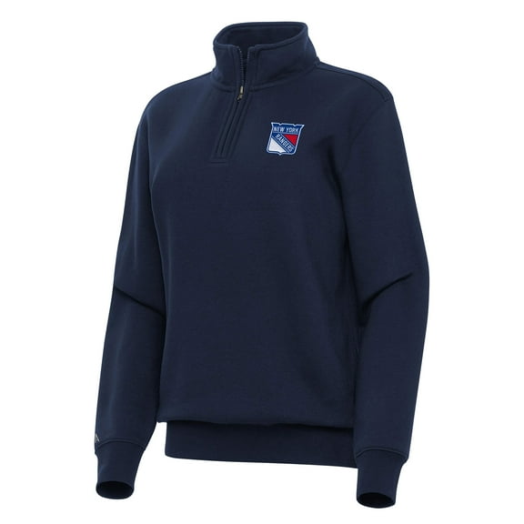 Women's Antigua Navy New York Rangers Victory Quarter-Zip Sweatshirt