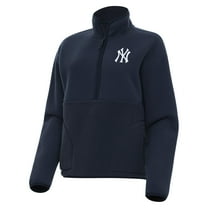 Women's Antigua Navy New York Yankees Figure Half-Zip Sweatshirt