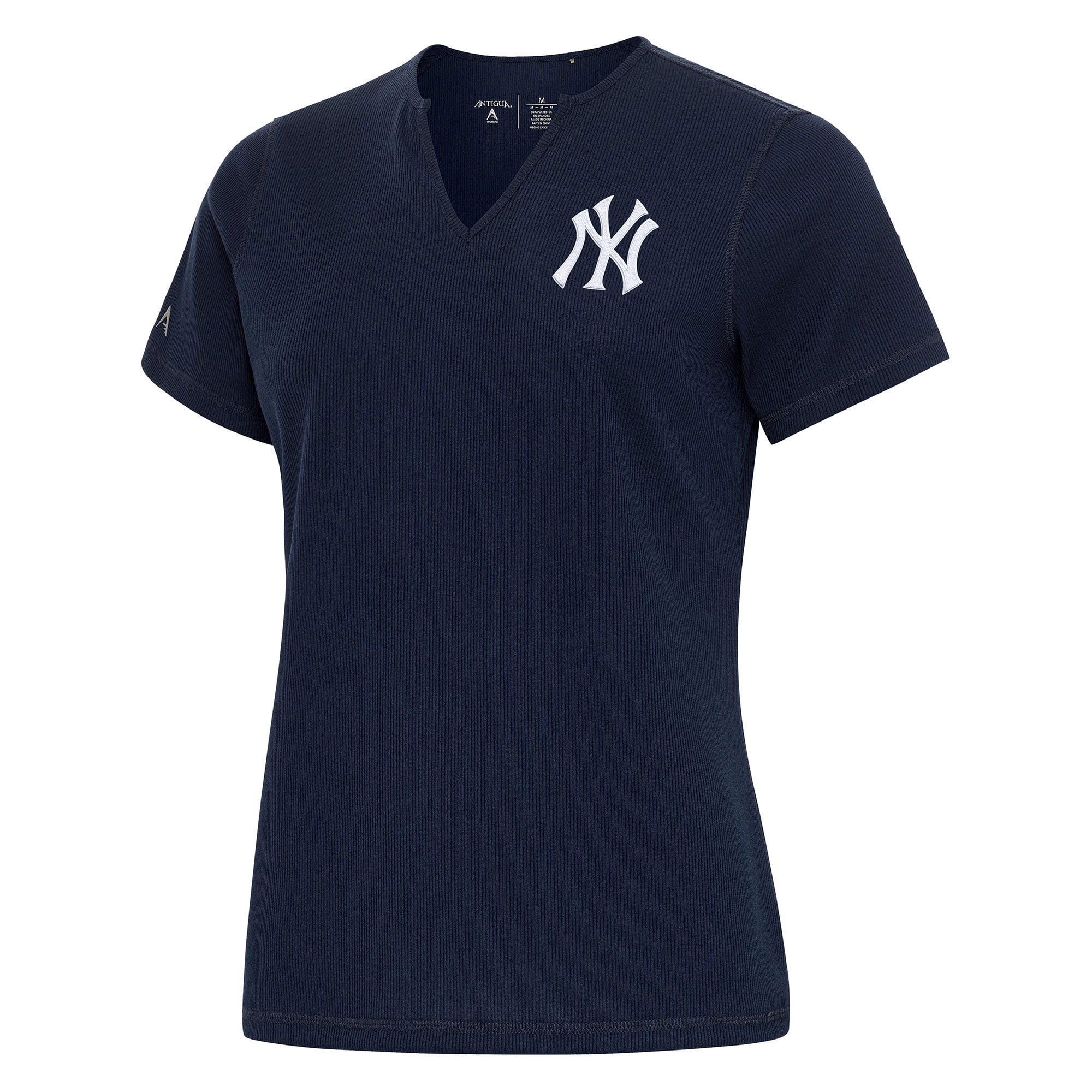 Women's Antigua Navy New York Yankees Notch Neck TShirt