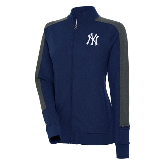 Women's Antigua Navy New York Yankees Strike Full-Zip Track Jacket