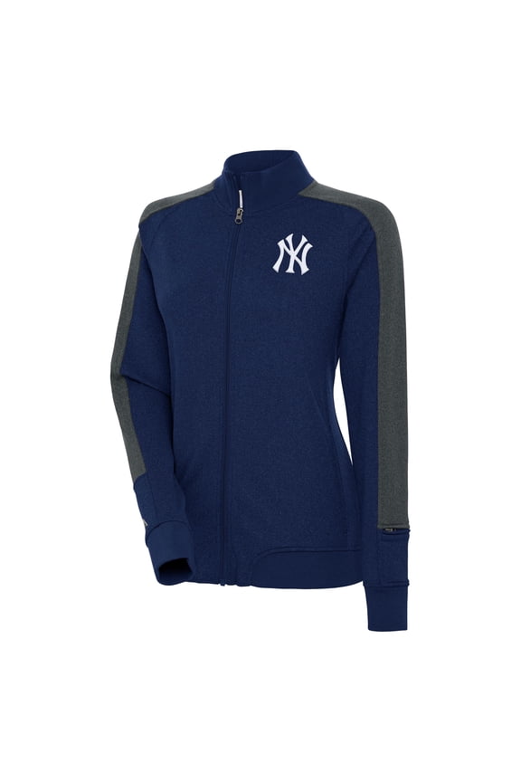 Women's Antigua Navy New York Yankees Strike Full-Zip Track Jacket