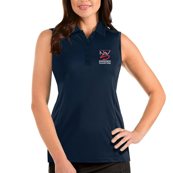 Women's Antigua Navy Northwest-Shoals Community College Sleeveless Tribute Polo