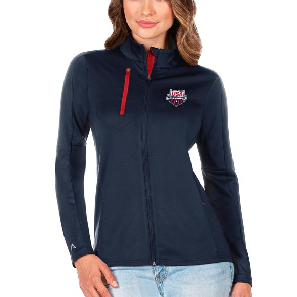 Women's Antigua Navy/Red USA Swimming Generation Full-Zip Jacket