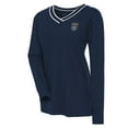 thumbnail image 1 of Women's Antigua Navy San Diego FC Symbolic V-Neck Long Sleeve T-Shirt, 1 of 1
