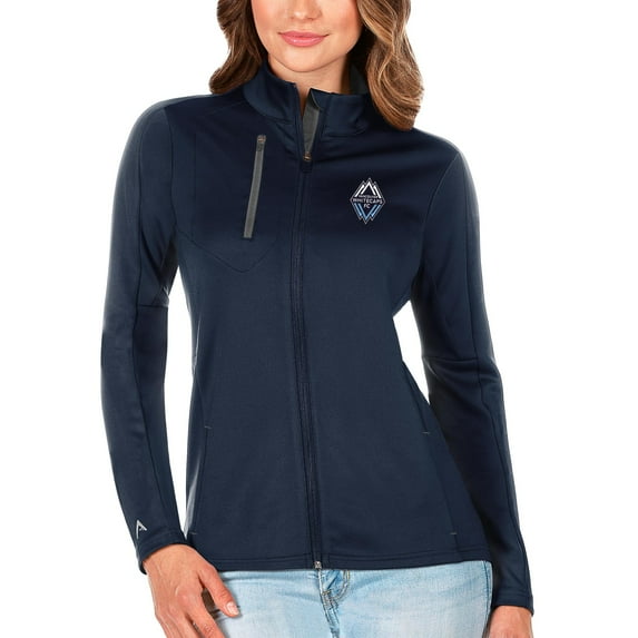 Women's Antigua Navy/Silver Vancouver Whitecaps FC Generation Full-Zip Jacket