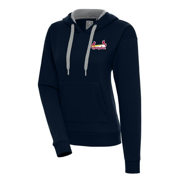 Women's Antigua Navy Springfield Cardinals Victory Pullover Hoodie
