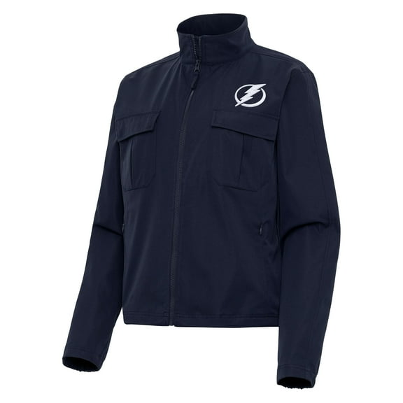 Women's Antigua  Navy Tampa Bay Lightning Even Par Full-Zip Jacket