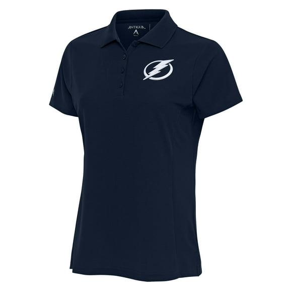Women's Antigua Navy Tampa Bay Lightning Team Logo Legacy Pique Polo