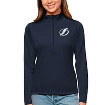 Women's Antigua Navy Tampa Bay Lightning Tribute Quarter-Zip Pullover Top