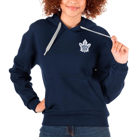 Women's Antigua Navy Toronto Maple Leafs Primary Logo Victory Pullover Hoodie