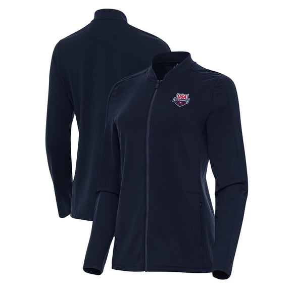 Women's Antigua Navy USA Swimming Continual Full-Zip Jacket