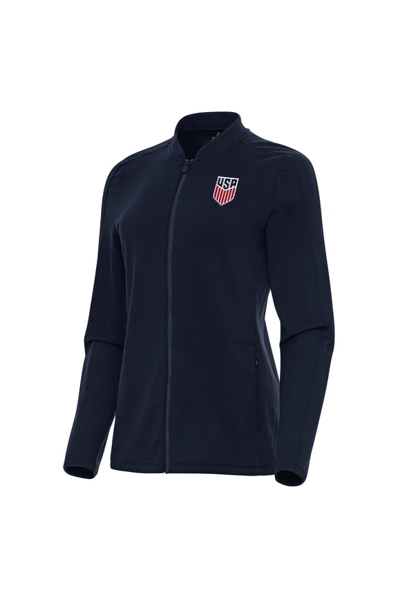 Women's Antigua Navy USMNT Continual Full-Zip Jacket
