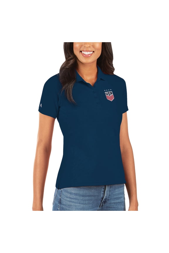 Women's Antigua Navy USWNT Legacy Pique Polo