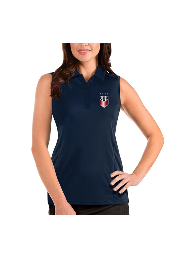 Women's Antigua Navy USWNT Tribute Sleeveless Polo
