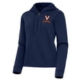 thumbnail image 1 of Women's Antigua  Navy Virginia Cavaliers Contemporary Quarter-Zip Hoodie, 1 of 1