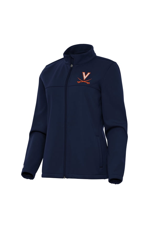 Women's Antigua Navy Virginia Cavaliers Links 2 Full-Zip Golf Jacket