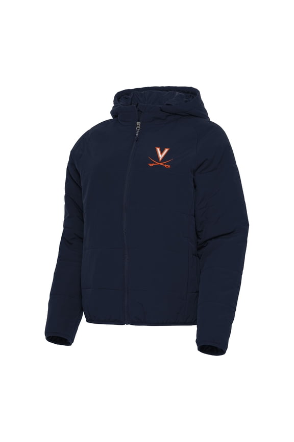 Women's Antigua Navy Virginia Cavaliers Universe Full-Zip Puffer Jacket