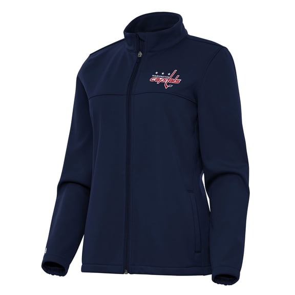 Women's Antigua Navy Washington Capitals Links 2 Full-Zip Golf Jacket