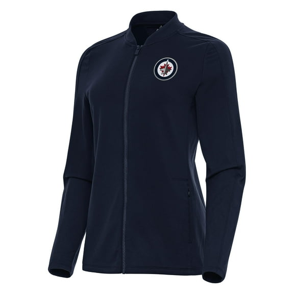 Women's Antigua Navy Winnipeg Jets Continual Full-Zip Jacket