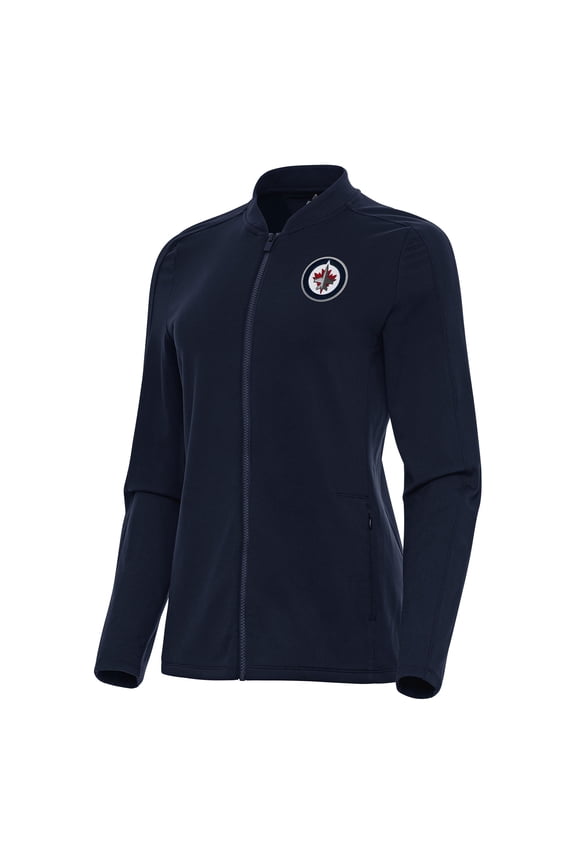 Women's Antigua Navy Winnipeg Jets Continual Full-Zip Jacket