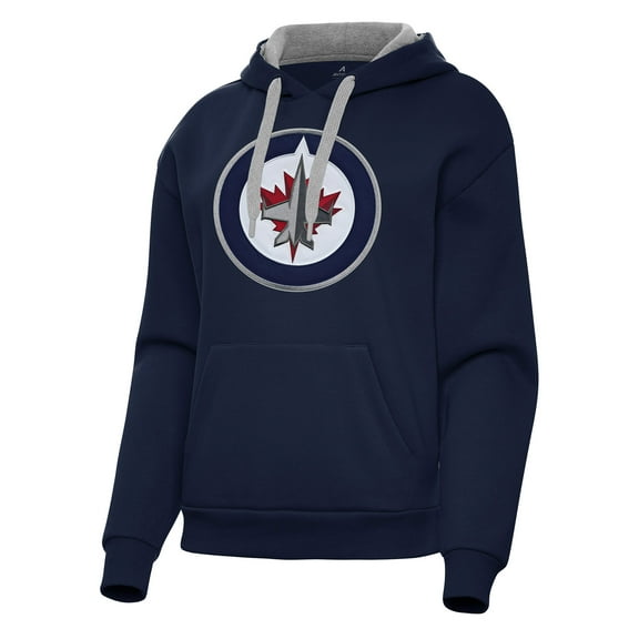 Women's Antigua Navy Winnipeg Jets Victory Pullover Hoodie